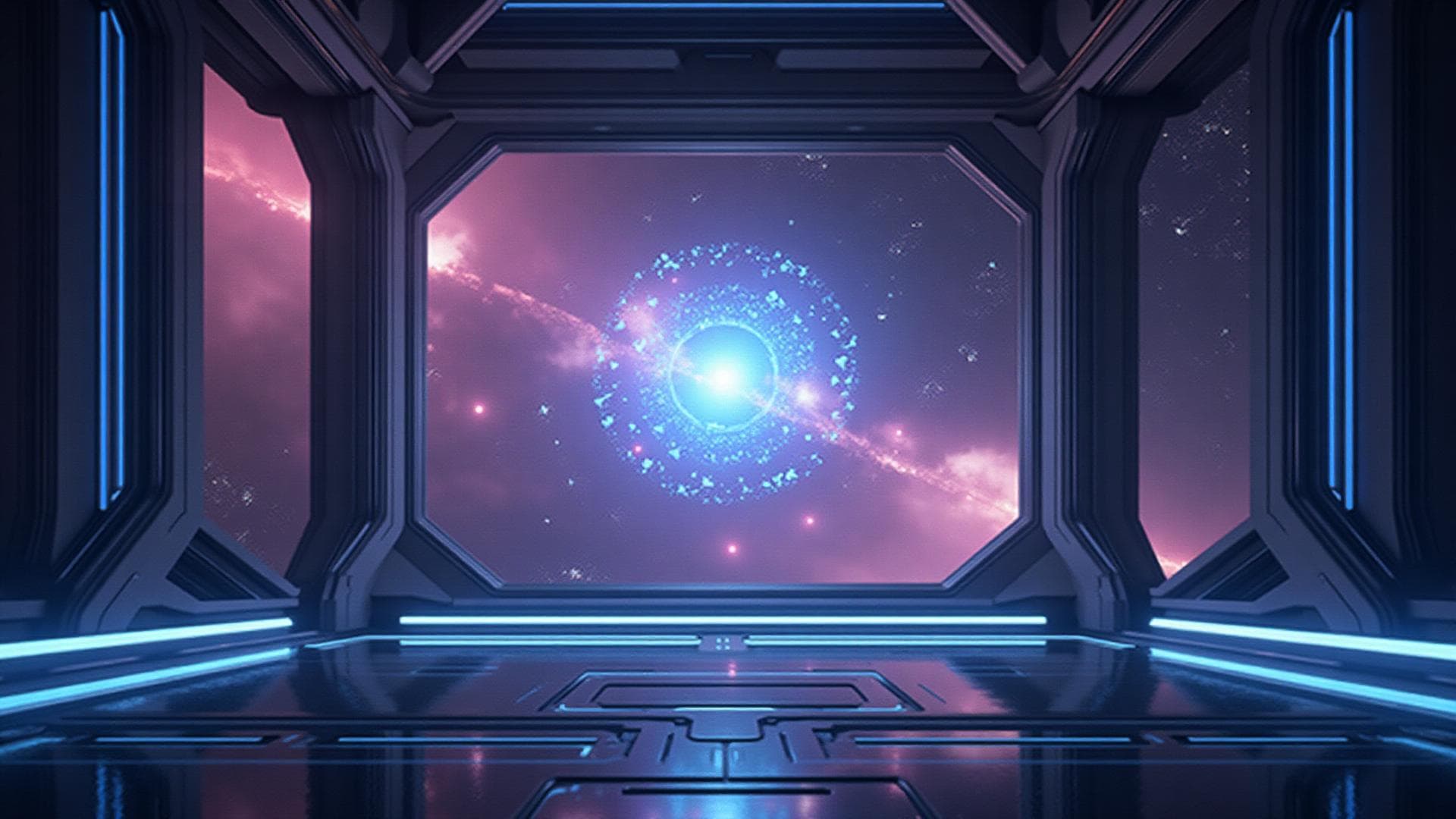 Futuristic workspace